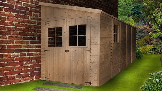 Casa da giardino in legno (senza parete laterale) - 9,91 m?² - TIMBELA M341