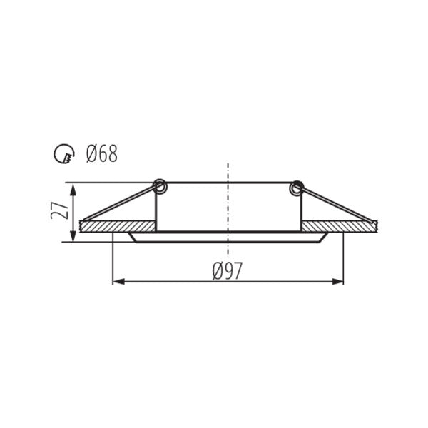 Anello faretto incasso tondo nero GU10/GX5.3 10W Kanlux