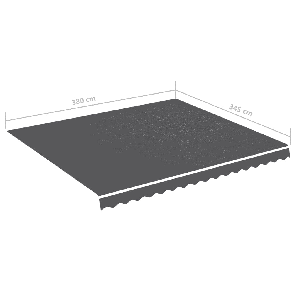 Tessuto di Ricambio per Tenda da Sole-Ricambio telo per tenda da sole Antracite 4x3,5 m