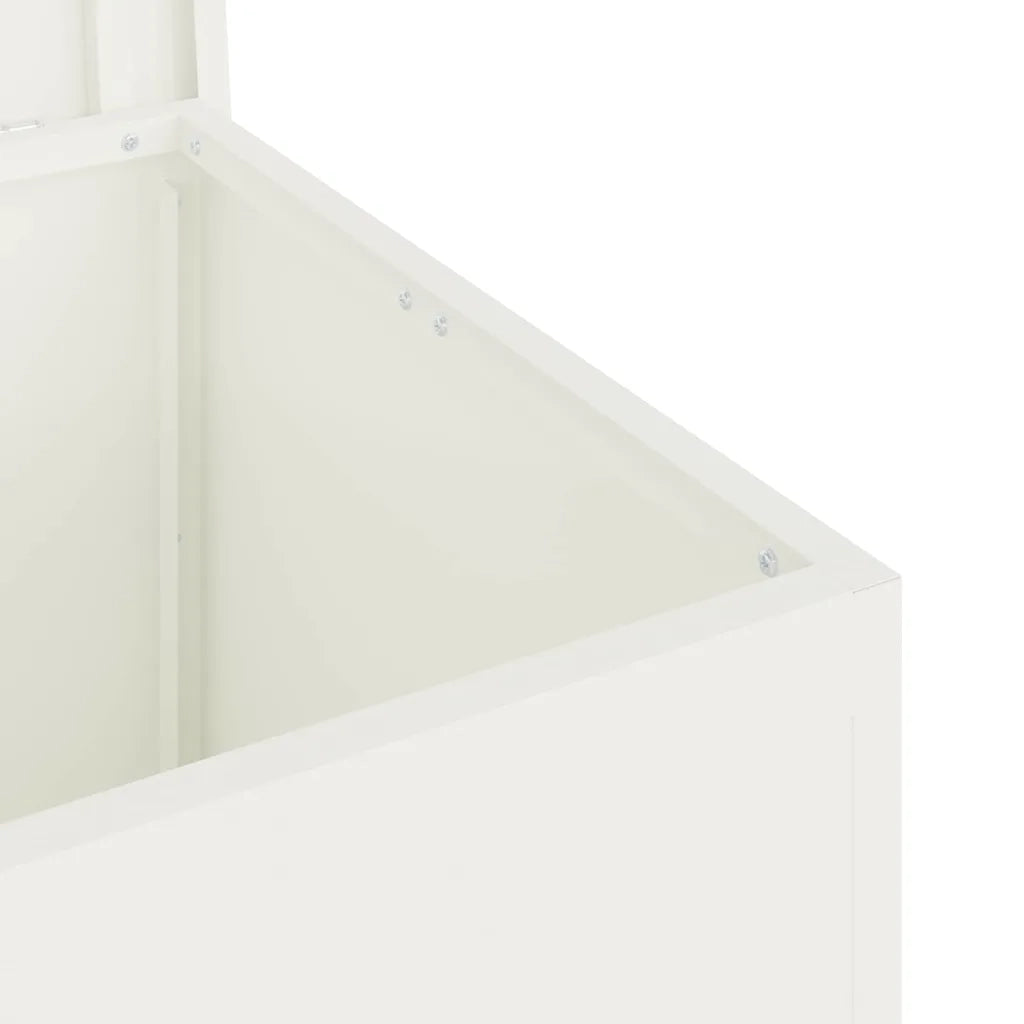 Scatola di Stoccaggio Esterno Bianco 55 x 50,5 x 50 cm Acciaio 874575