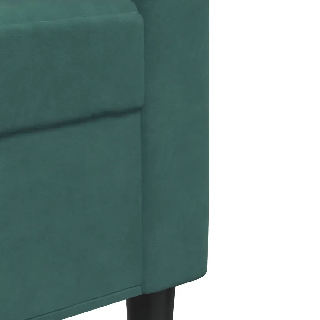 vidaXL Set di Divani 4 pz con Cuscini Verde scuro in Velluto