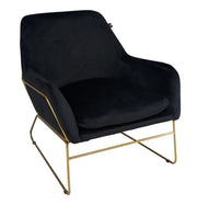 Poltrona in velluto nero, poltroncina - Lara - PL10LAG
