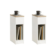 SET 2 Comodini 20x60x35 Cm Bianchi FBT111-WNx2
