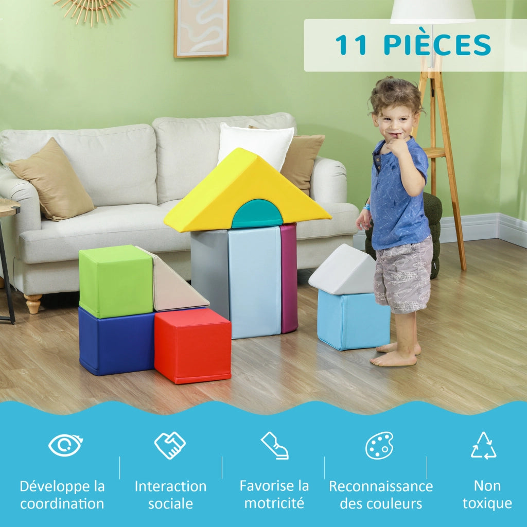 Tappeto motricita' bebe' 11 pezzi in schiuma ¨C zephmum ¨C multicolore