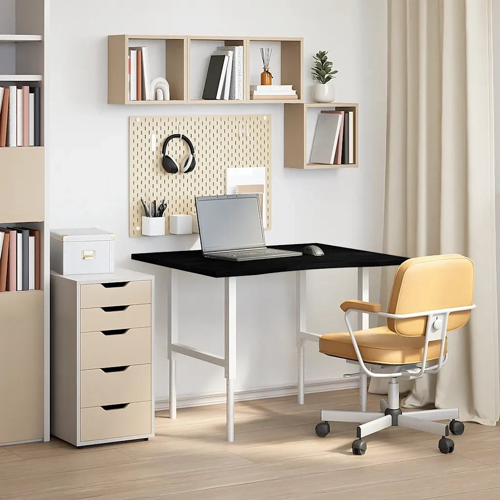 Piano Scrivania Marrone Scuro 100x80x2,5 cm in Rovere Massello