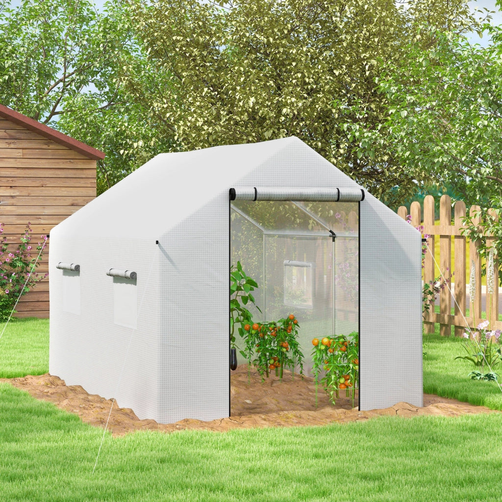 Serra da Giardino 2x3x2 m ¨C zephmum ¨C Acciaio e PE, Bianco