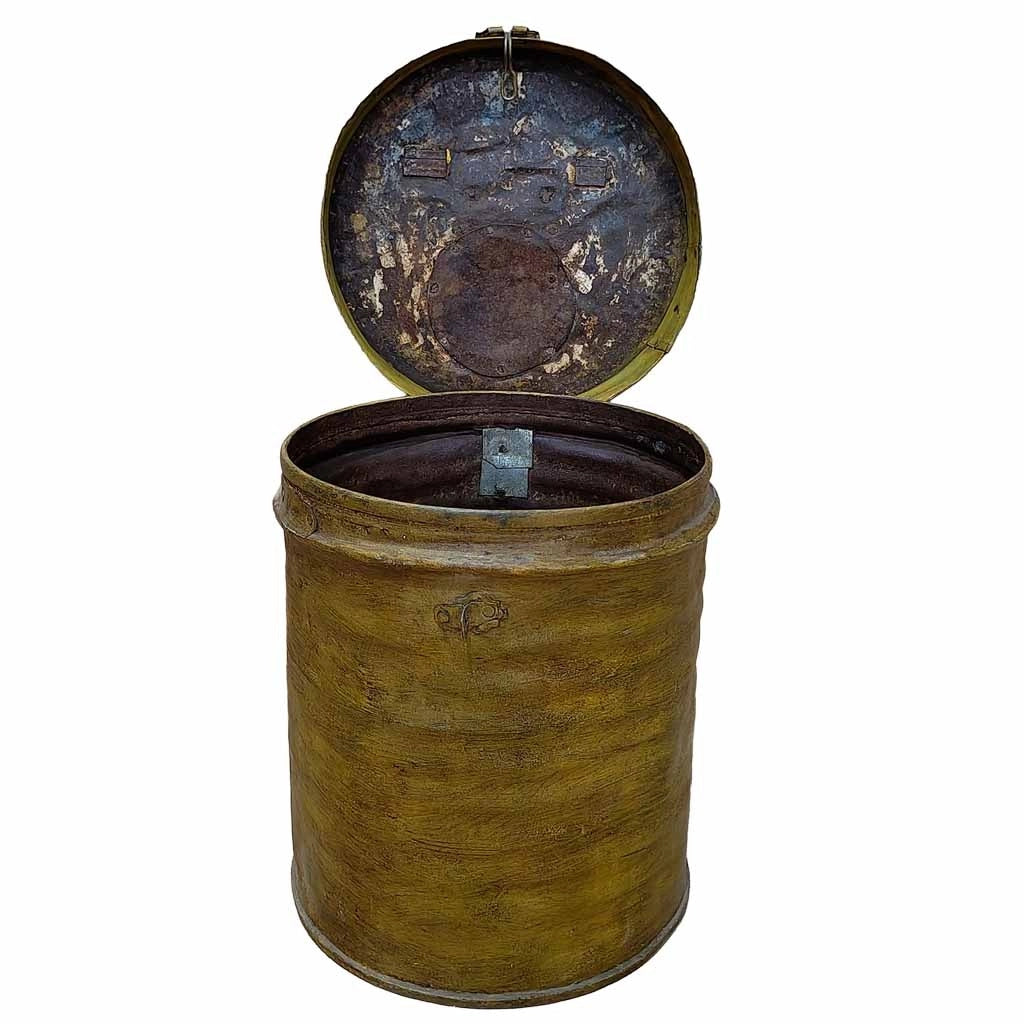 Baule in metallo artigianale 29x29x41h cm