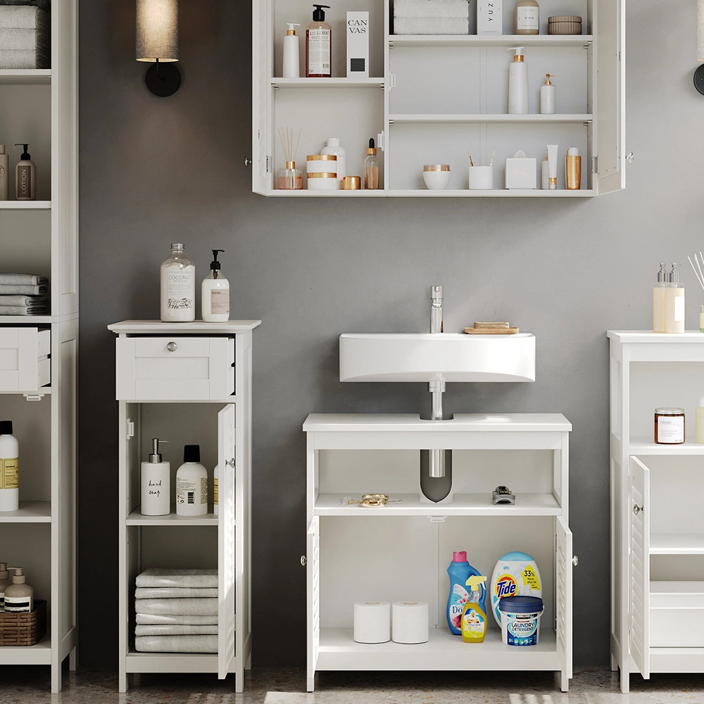 Vicco Set di mobili da bagno Bianco 5 parti
