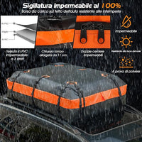 Borsa da Tetto per Auto, 600L PVC Box da Tetto Auto Universale Impermeabile, Sacca da Tetto di Vettura con Tappetino Antiscivolo, 10 Cinghie Rinforzate e 6 Ganci Porta (Modello 3)