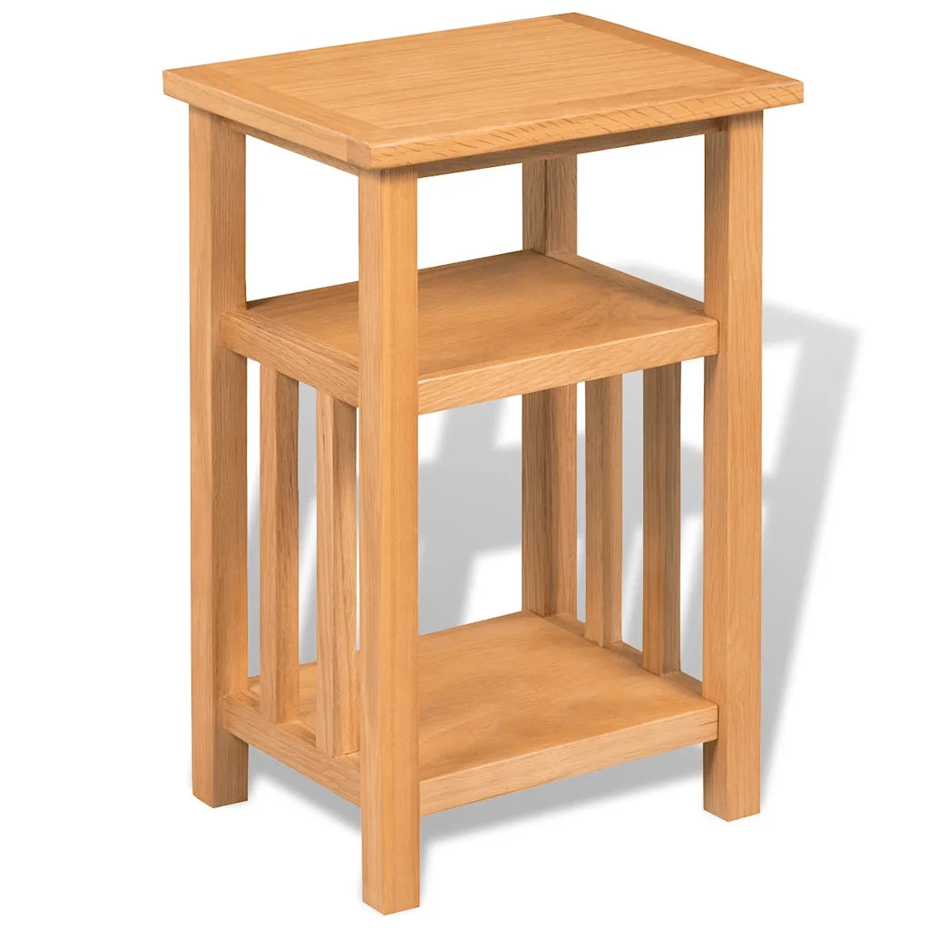 Tavolino da Salotto con Ripiano-Tavolino da soggiorno 27x35x55 cm Massello di Rovere