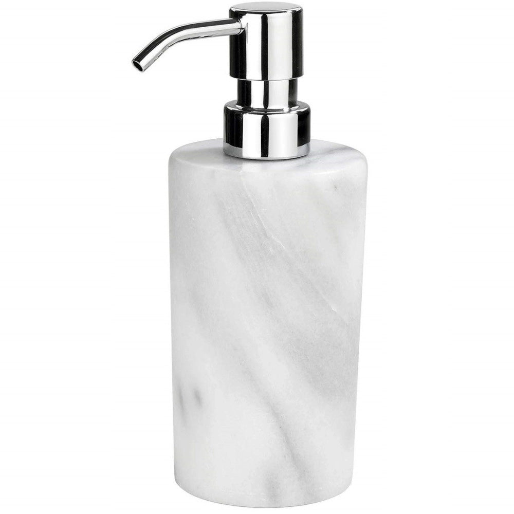 Trade Shop - Portasapone Effetto Marmo Bianco Porta Sapone  10379 Dispenser Sapone -