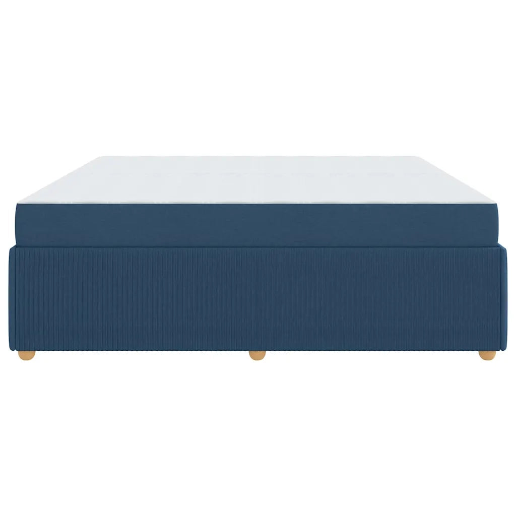 Struttura del letto con materasso Blu 200 x 200 cm Tessuto 3398437