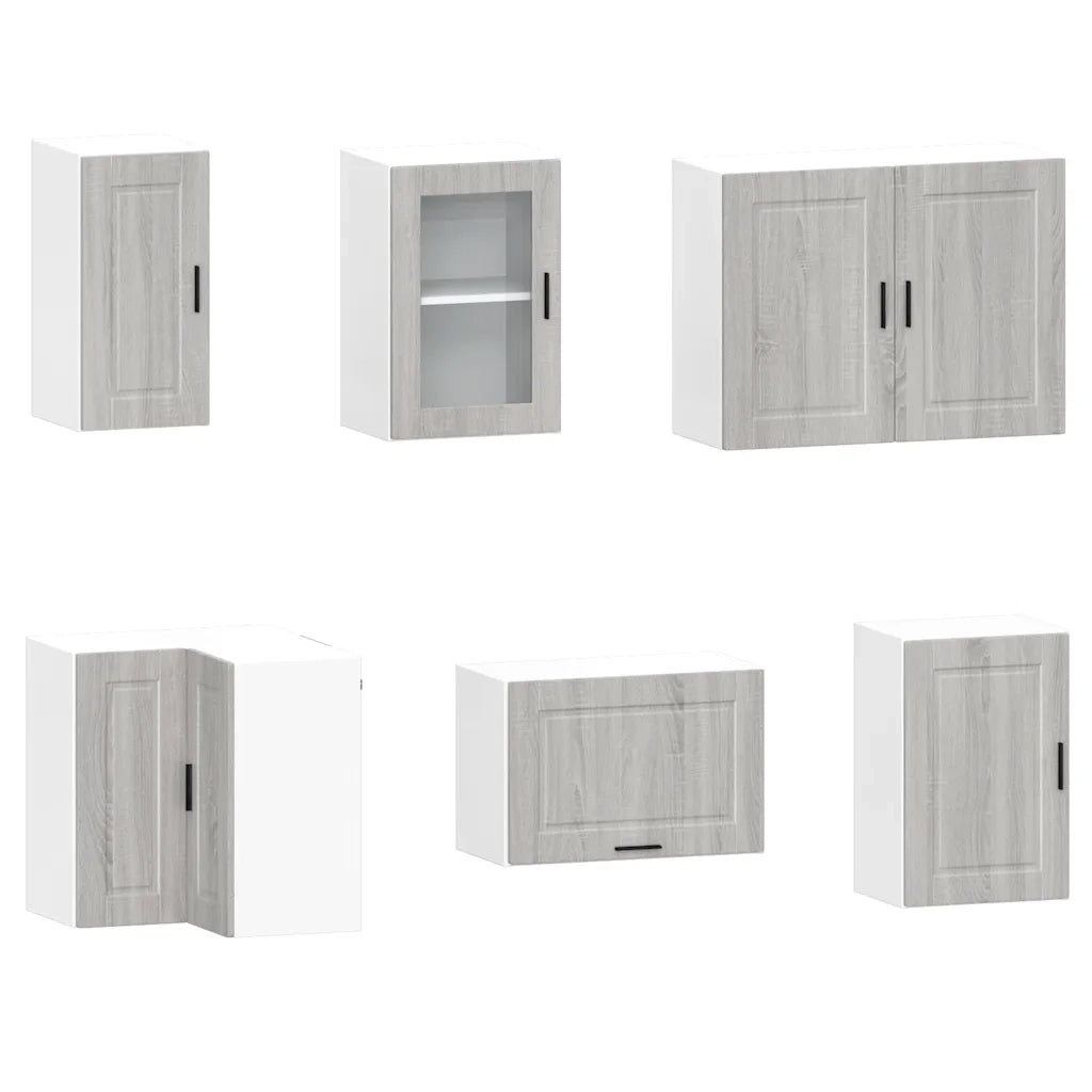 vidaXL Set Mobili da Cucina 11 pz Porto Grigio Sonoma in Truciolato