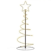 Albero di Natale a LED-Luci decorative natalizie 80 LED Bianco Caldo 120 cm