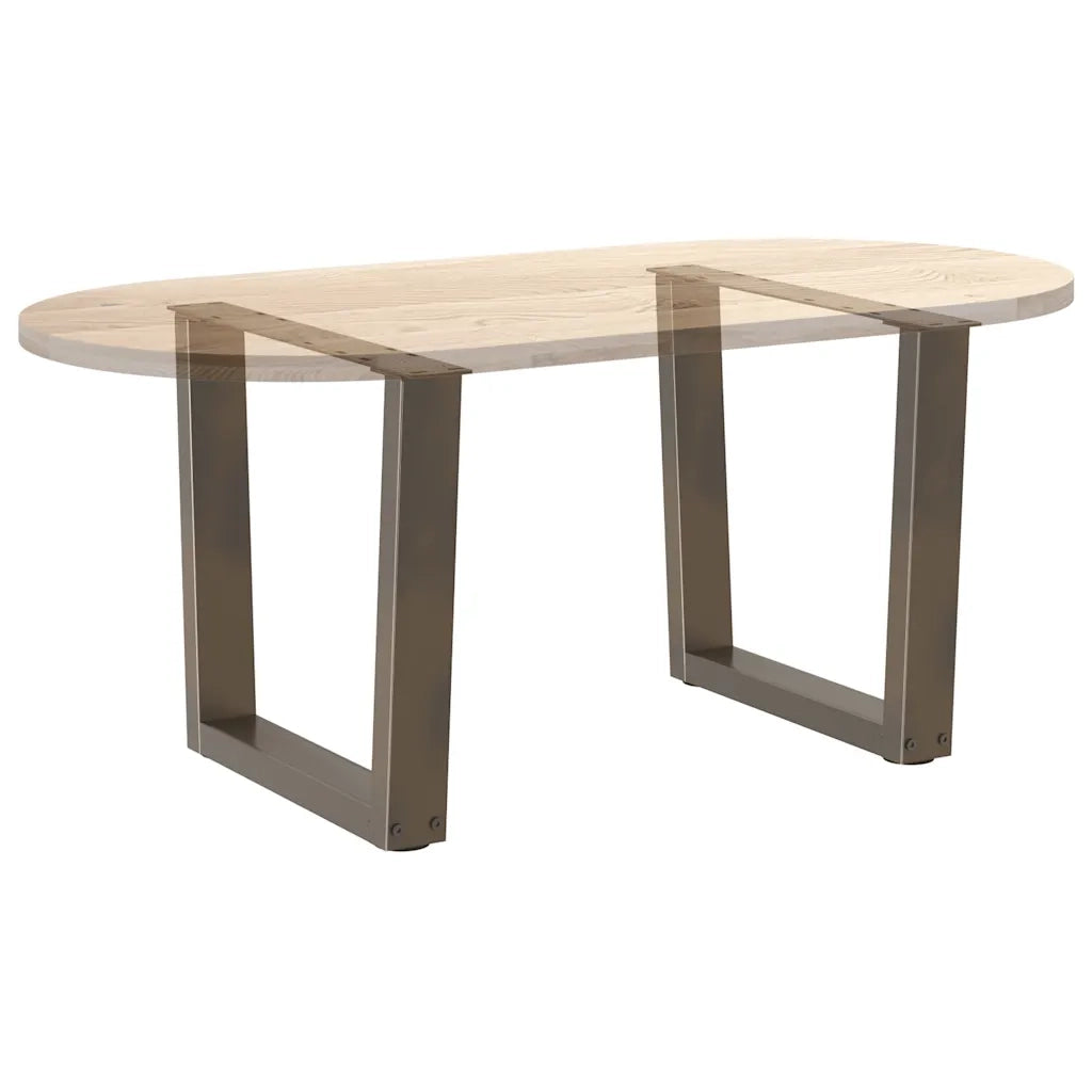 Gambe per Tavolino da Caff¨¨ a Forma di V 2 pz-Set di 2 Gamba per Tavolo Acciaio Naturale 50x(42-43,3) cm Acciaio
