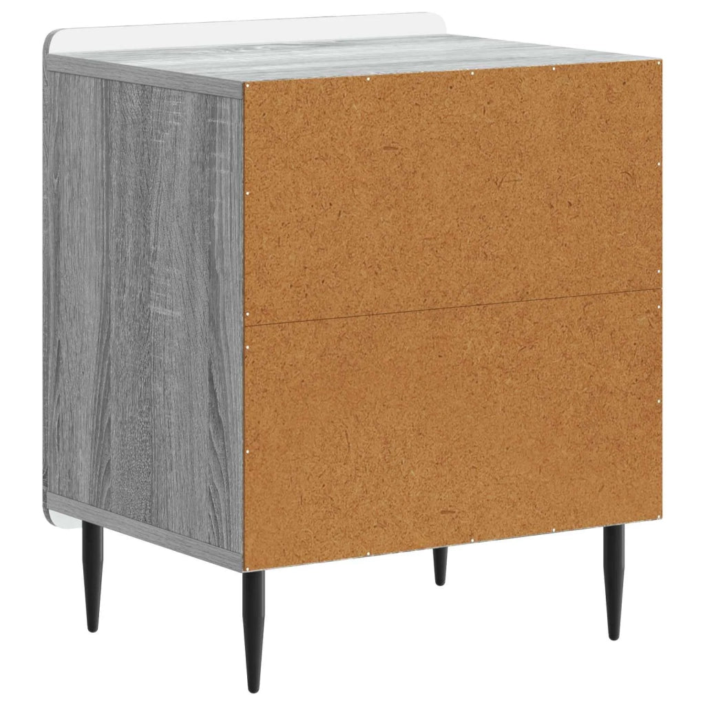 Armadio da Notte 2 pcs Grigio Sonoma 43 x 34,5 x 52 cm