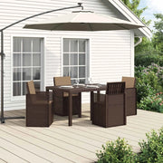 Set da Pranzo per Giardino 5 pcs Marrone e Tortora PP