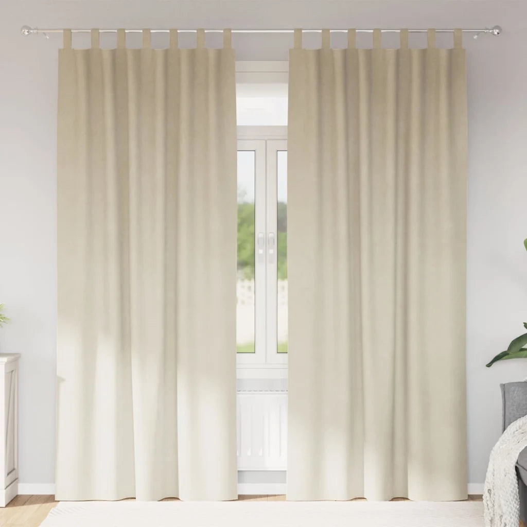 Tende oscuranti 2 pcs Crema 140 x 260 cm Velluto 4107192