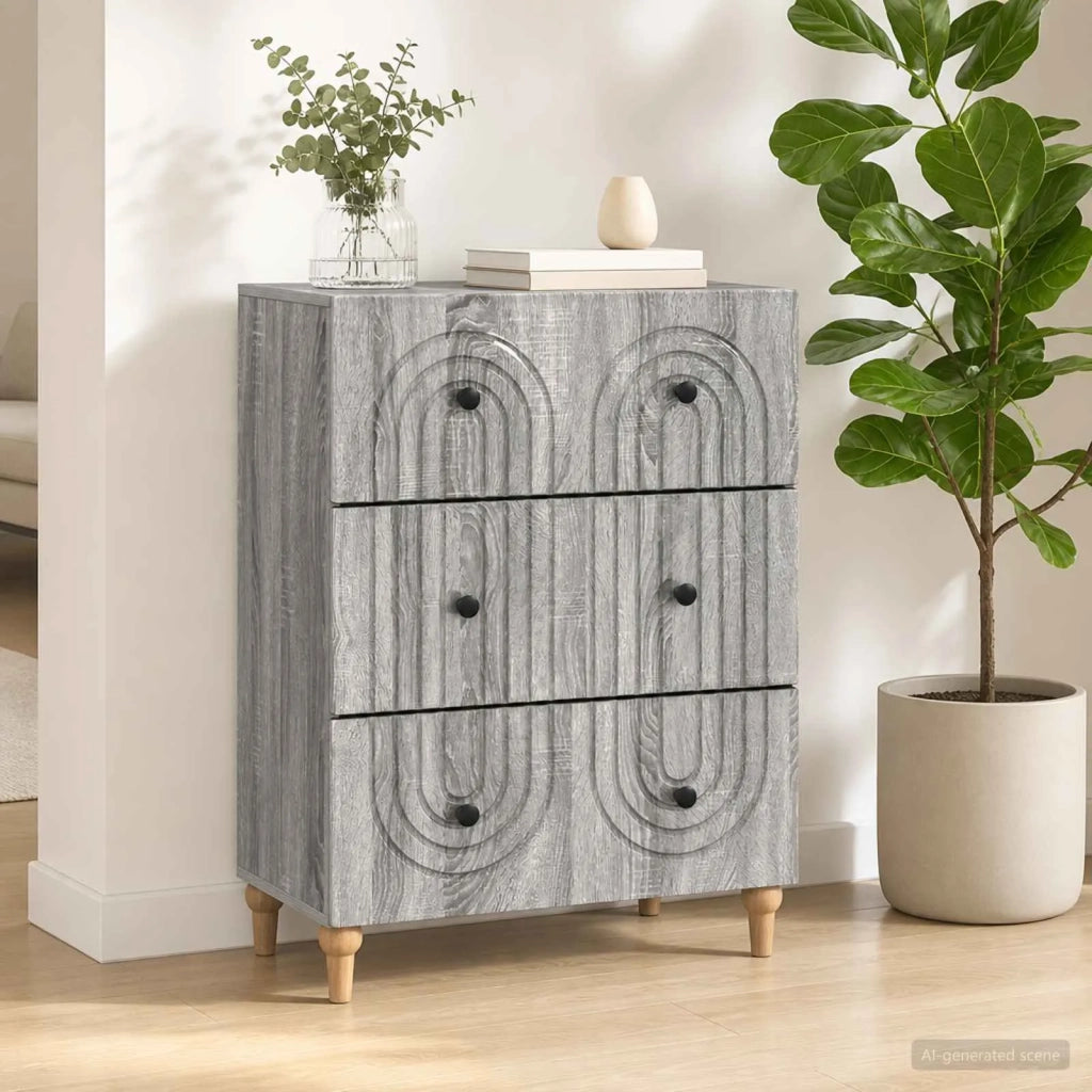 Mobile con Cassetti Grigio Sonoma 66 x 34,5 x 90 cm 894151