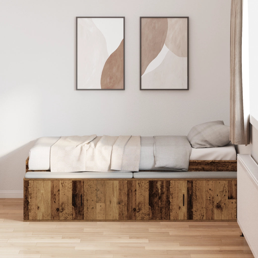 Struttura letto contenitore Legno Vecchio 80x200 cm