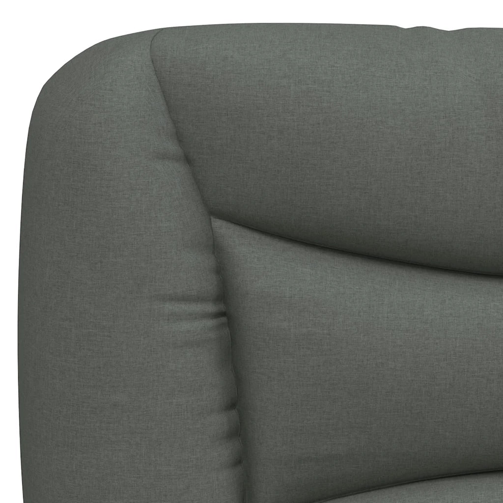 vidaXL Giroletto senza Materasso Grigio Scuro 200x200 cm Tessuto