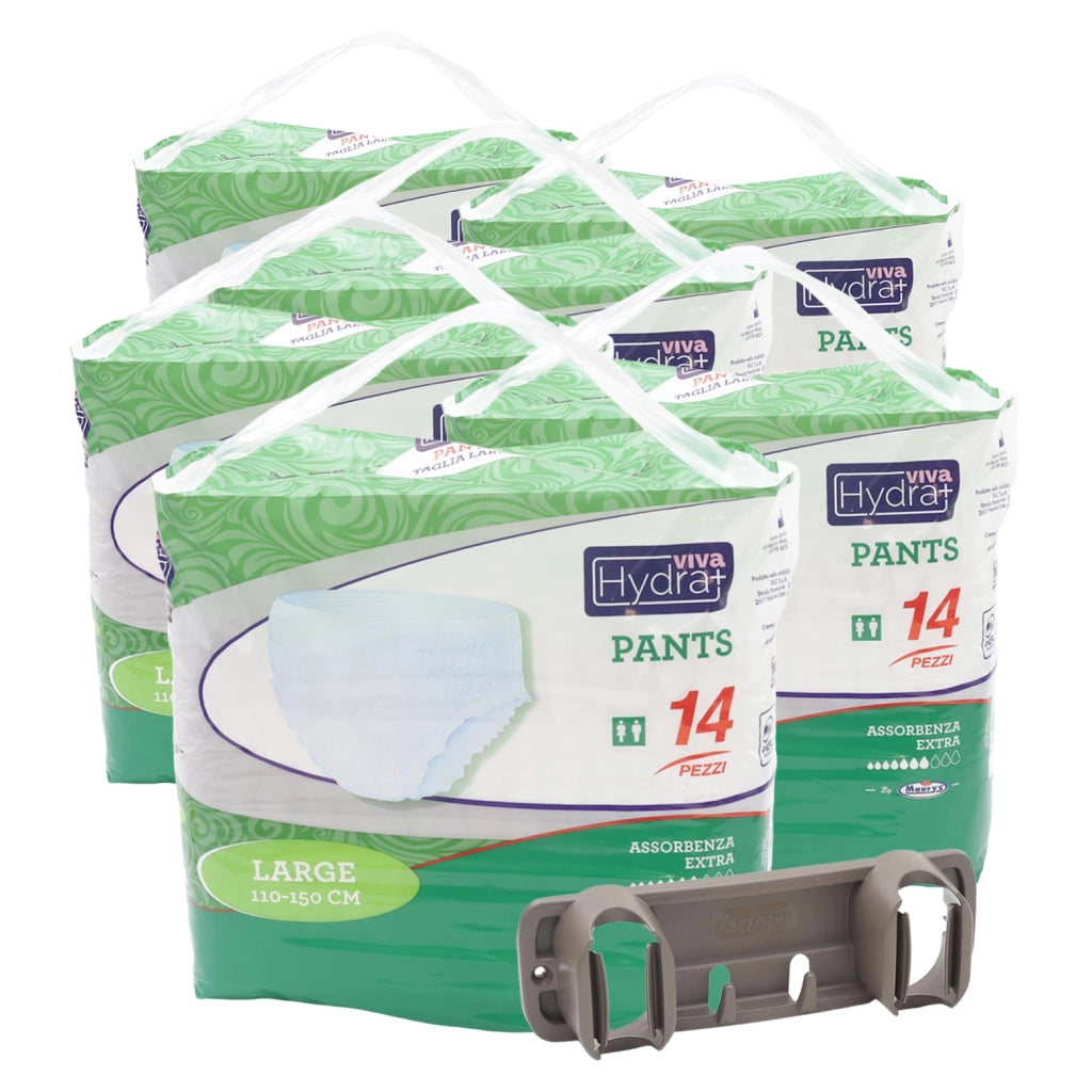 HYDRA VIVA+ PANTS PANNOLONI IN SET DA 6 IN TAGLIA L 14 PZ CON TAC APPENDISCOPE