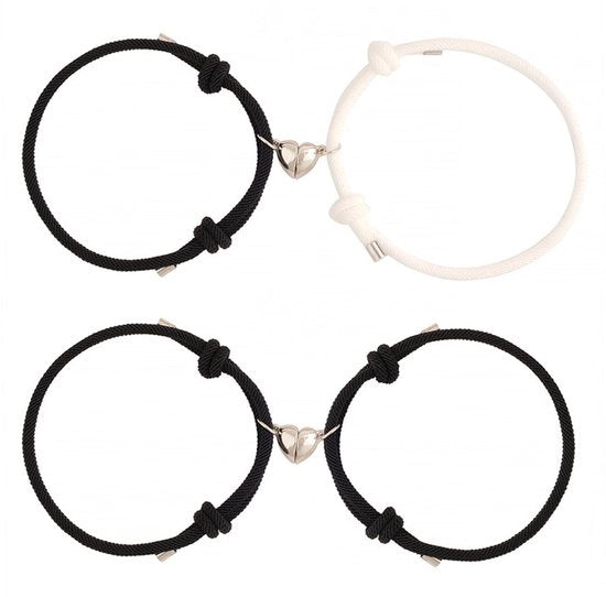Cinturini magnetici per orologio - 2 pezzi - Cinturini regolabili - Filo Milanese duraturo - Adatti a regali - Cinturini per orologio da coppia