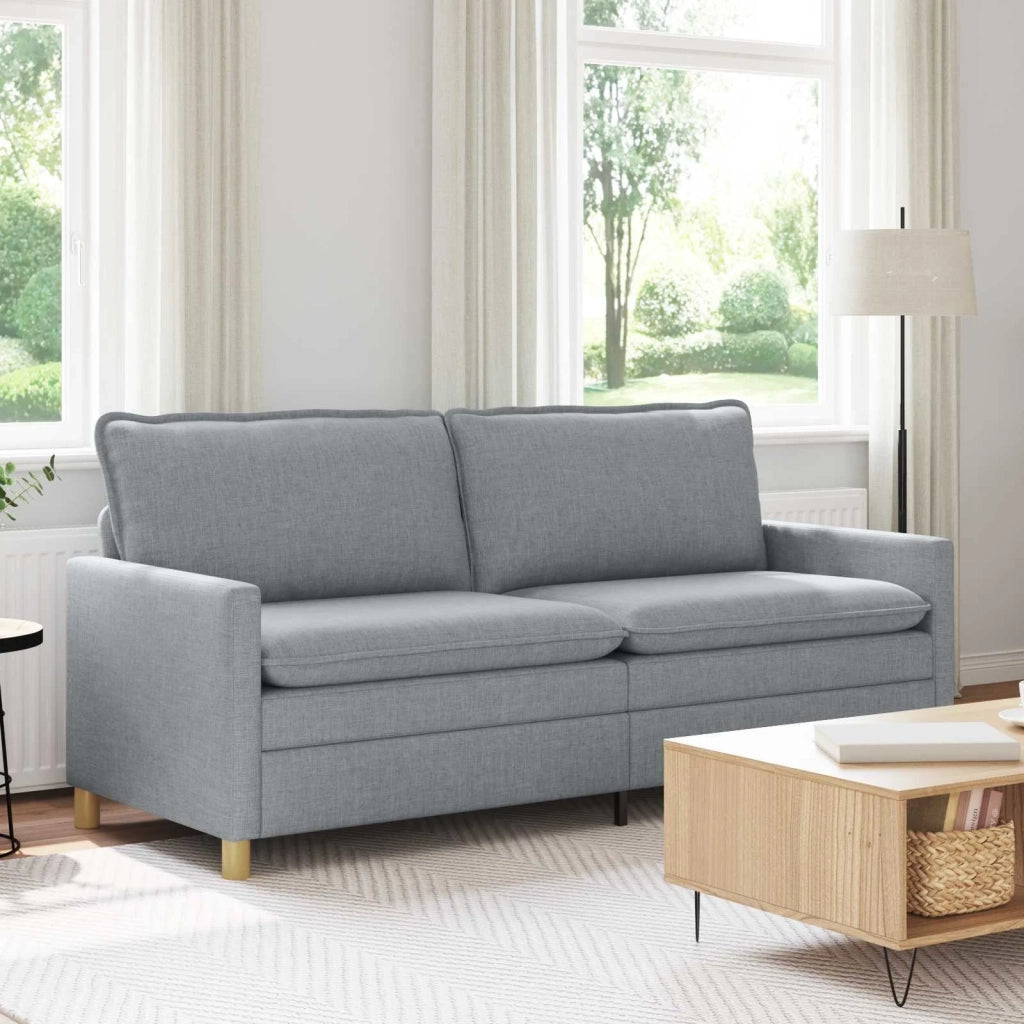 Divano Grigio Chiaro 196 x 81 x 87,5 cm Tessuto