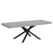 Tavolo Allungabile 180-440x90x77 cm Famas Premium Cemento Telaio Antracite