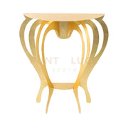 piccola consolle elegante di design ballerina Oro in Ferro 80x35x80cmh
