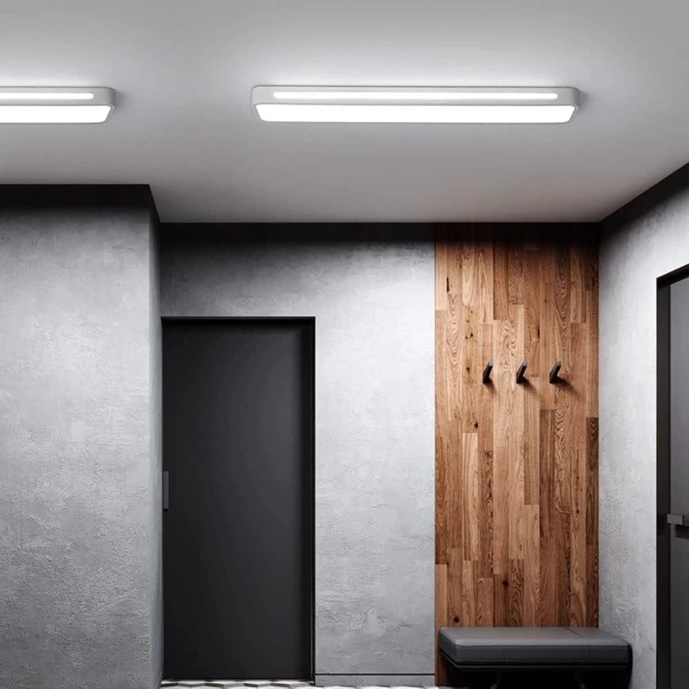 Trade Shop - Plafoniera Led 16w Moderno Bianco Soffitto Rettangolare Striscia Luce 6500k 50187 -