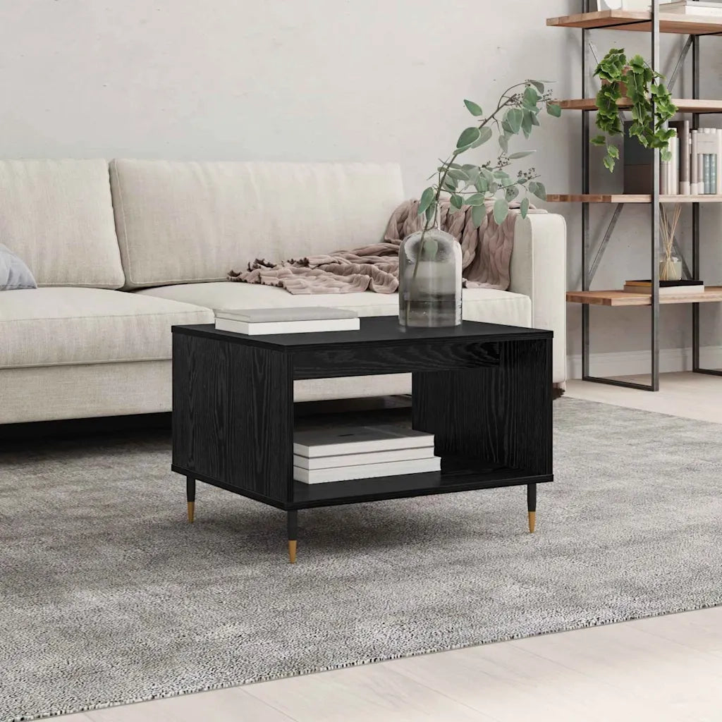 Tavolino da salotto Rovere nero 60 x 50 x 40 cm 879608