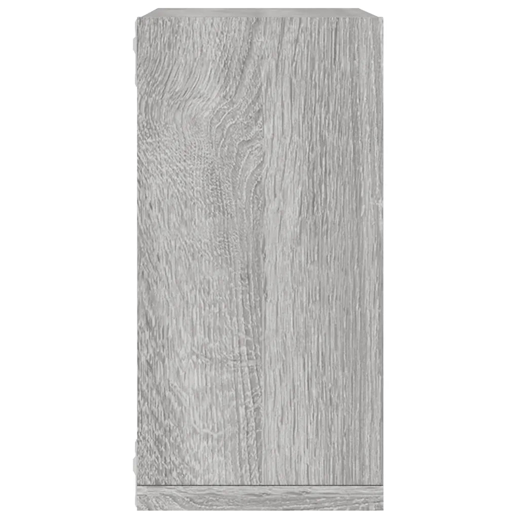 Mensole Parete a Cubo 2 pz Grigio Sonoma 30x15x30 cm 815882