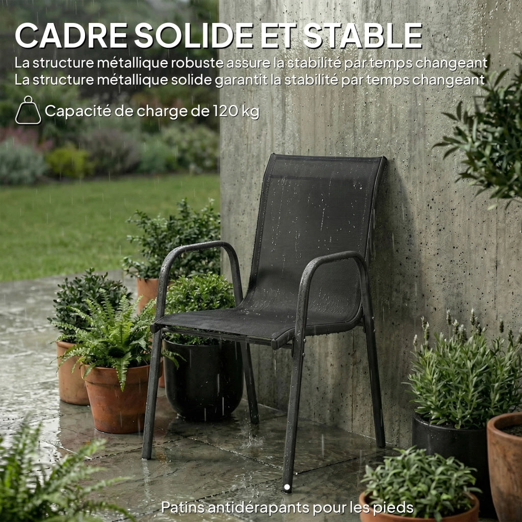 Sedia da pranzo con braccioli ¨C zephmum ¨C nero