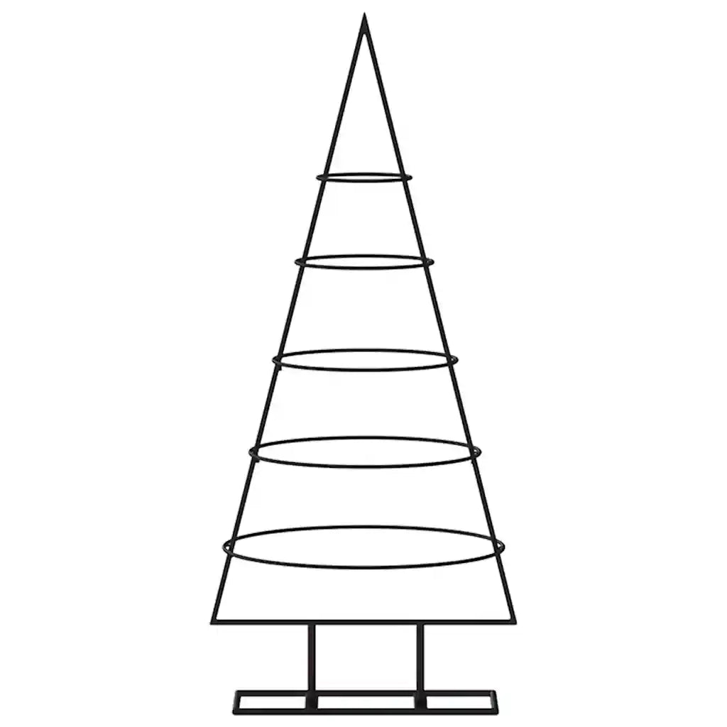 vidaXL Albero di Natale Decorativo in Metallo Nero 90 cm