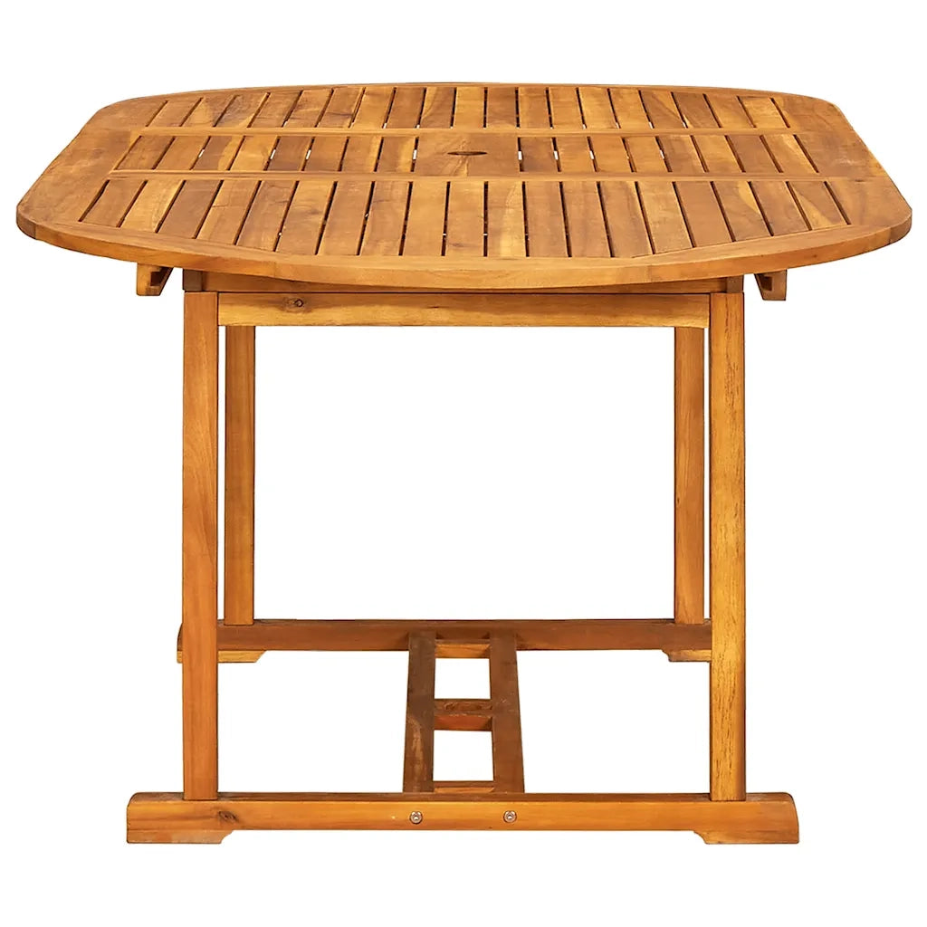 Set Pranzo da Giardino 7pz Legno Massello di Acacia e Textilene
