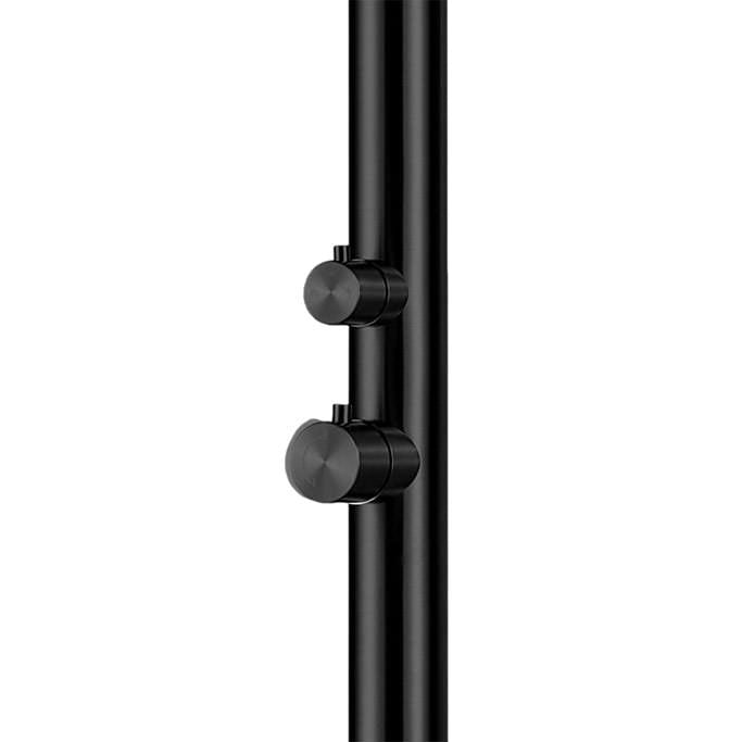 Doccia da Giardino 243,9x25x54,5 cm con Soffione Miscelatore e Lavapiedi Sined Palau Nero satinato