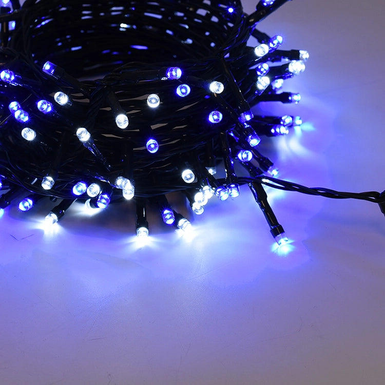 CATENA DI LUCI NATALIZIA 500 LED BIANCHI E BLU - CON PROTEZIONE IP44 E CONTROLLER 8 MODALITA' DI ILLUMINAZIONE