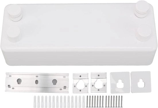 Doppio asciugamani appeso a muro - 30 metri sicuro e robusto per balcone e bagno (bianco)