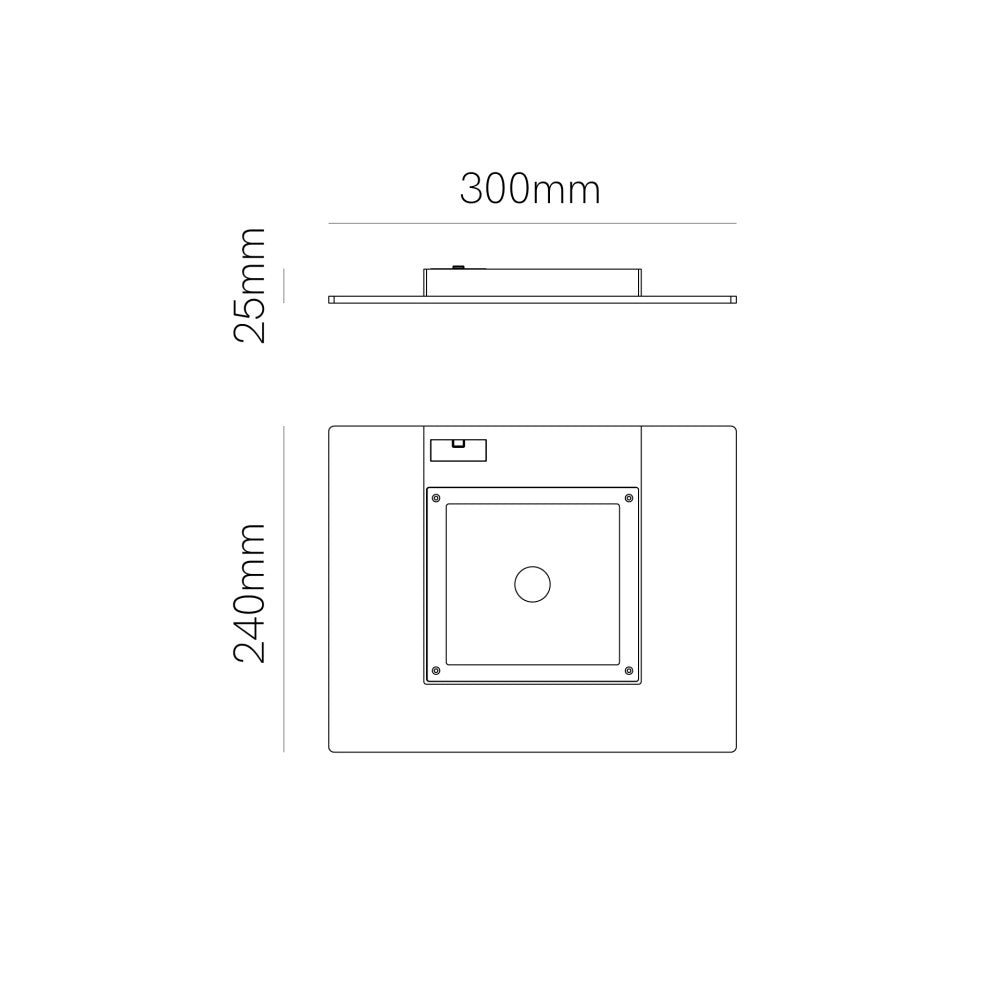 Pla Nera - Applique a led da muro 35W CCT Switch 2700K/3200K/4000K in alluminio, Luce murale verso l'alto - Beneito & Faure