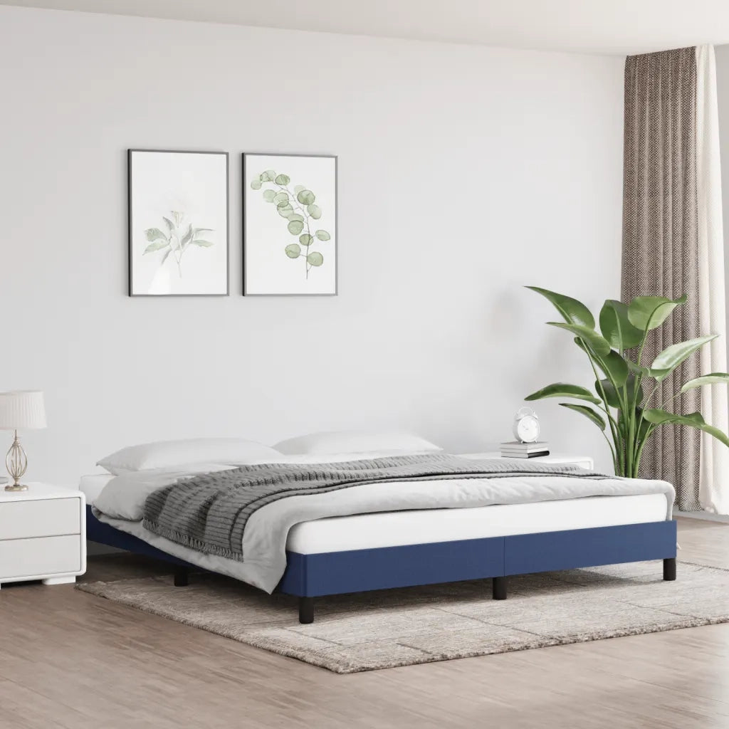 Giroletto senza Materasso-Struttura Letto Blu 180x200 cm in Tessuto 856992