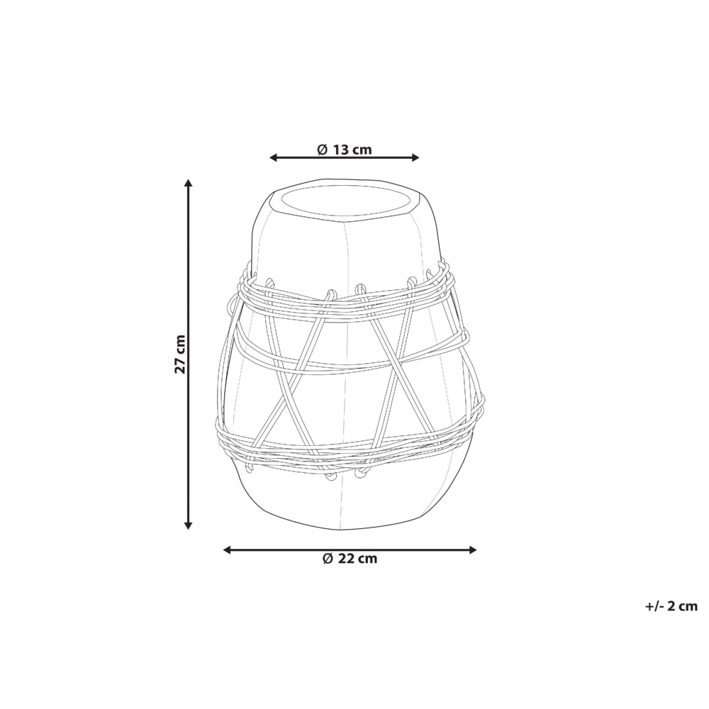 Vaso decorativo in terracotta bianca Stile naturale per fiori secchi