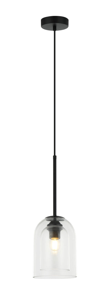 Lampada a sospensione Art Deco nera E27 Elaris Light Prestige