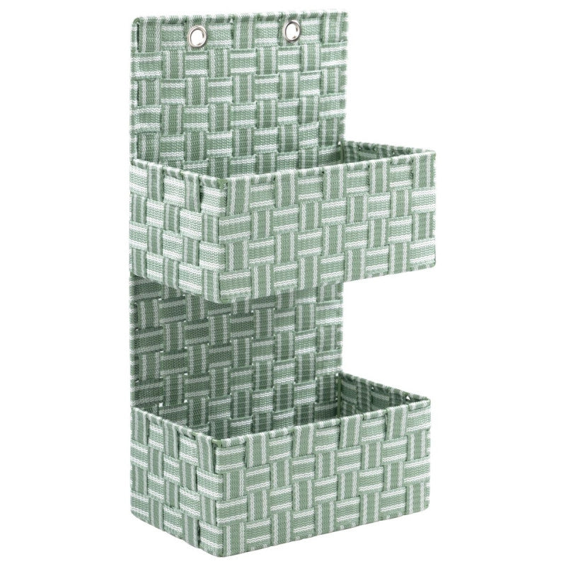 Set di 6 Portaoggetti Parete A Due Piani In Pp Intrecciato Verde
25x15x11/50