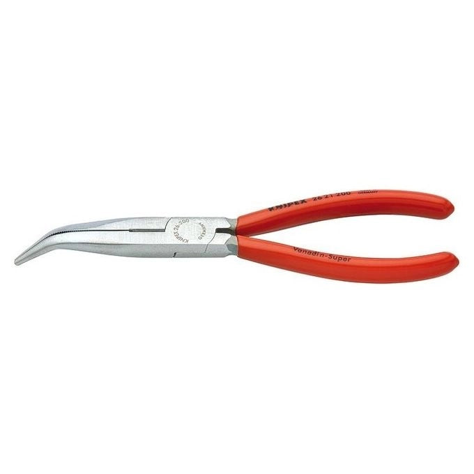 Knipex 2621200 Pinza per Meccanica con Becchi Mezzotondi e Tronchese Lunghezza 200 mm Acciaio al Vanadio Durezza 61 HRC colore Nero