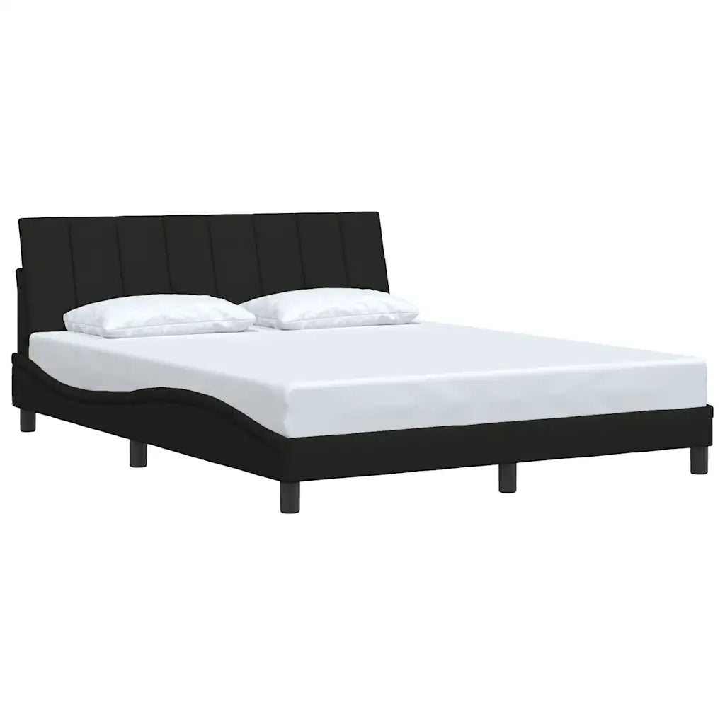 Giroletto senza Materasso Hanko Nero 160x200 cm in Tessuto 3310400