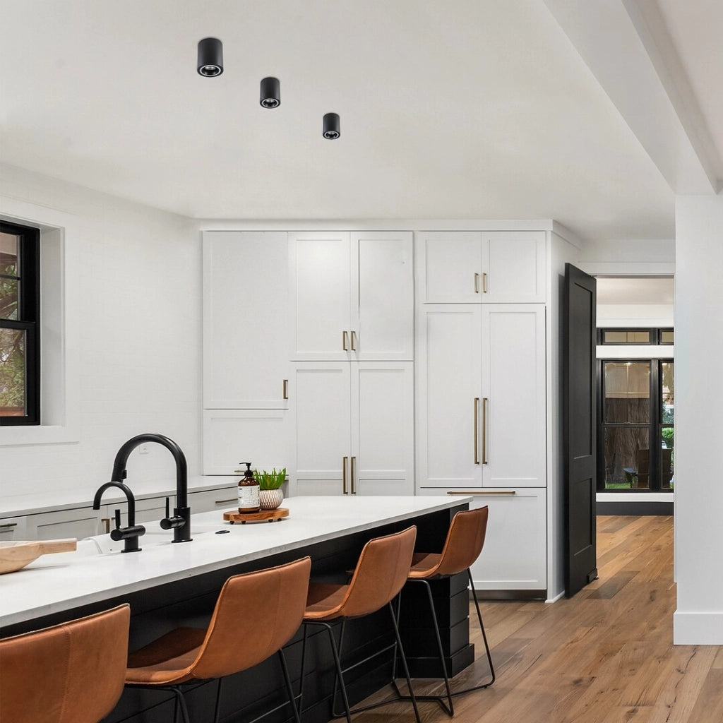 Spot da soffitto moderno nero tondo GU10 Rabalux Kobald