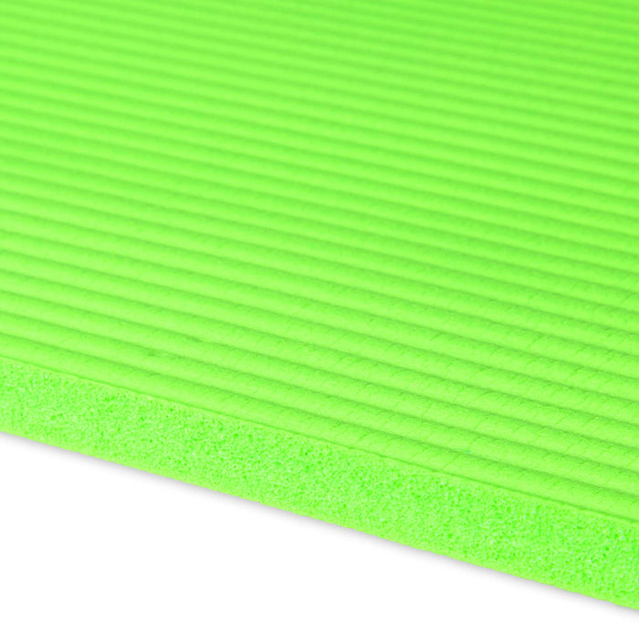 Tappetino yoga spessore 1 cm cinturino in gomma trasporto ginnastica pilates aerobica verde 13_0002843_6