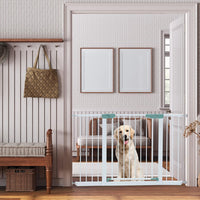 Cancelletto di Sicurezza per Bambini a Passo Passeggiato, Cancelletto di Sicurezza a Chiusura Automatica con Pressione per Bambini e Animali Domestici, Larghezza Regolabile da 80 a 132 cm