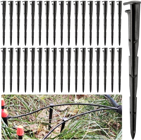 Irrigazione a gocce supporti per tubi da 4/7 mm per giardini di piante o aiuole fiorite (35 pezzi)